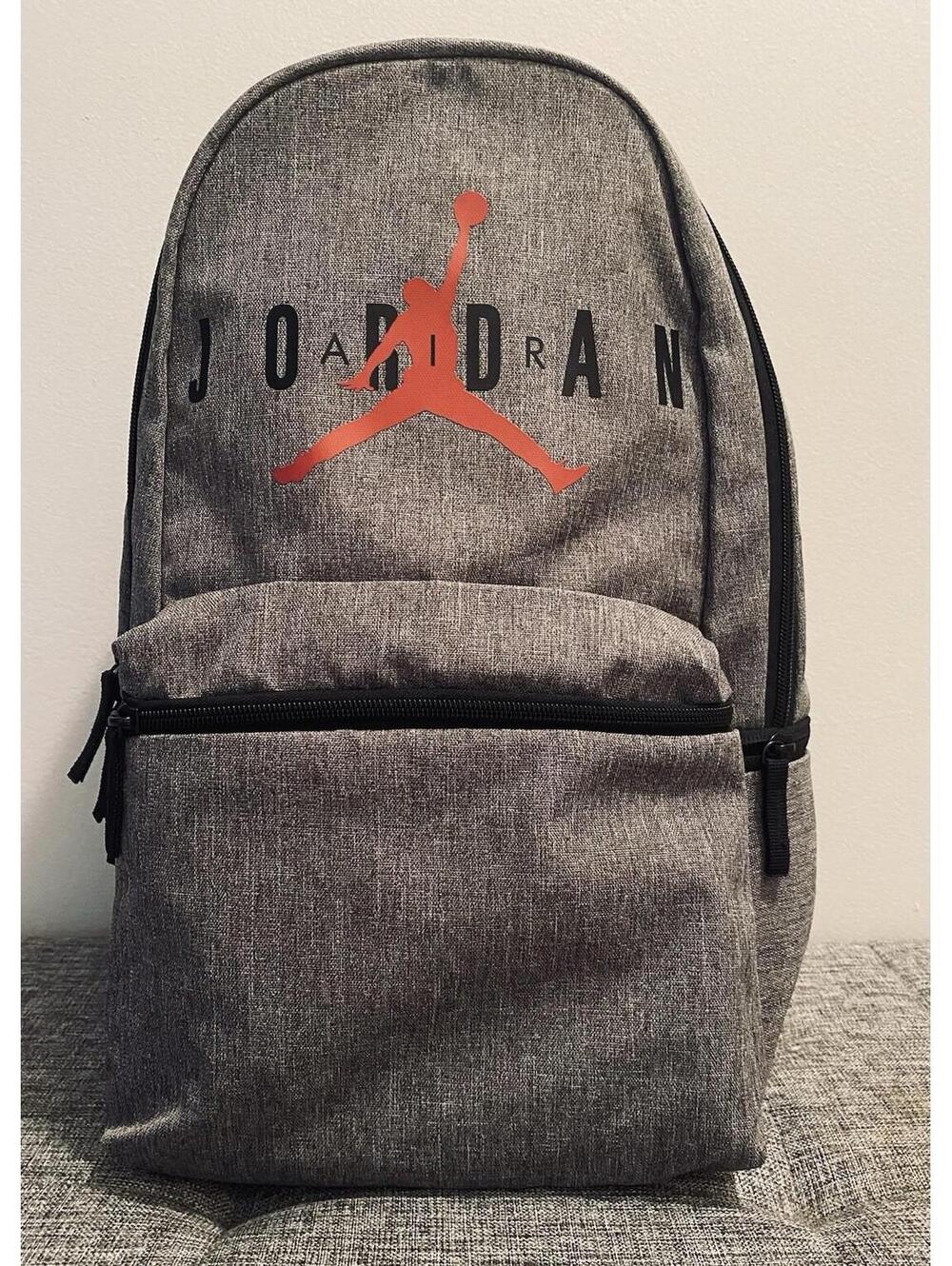 Nike Air Jordan HBR Jumpman NWOT Backpack Gray/Black/Red 18”x10”x6”